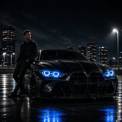 Demon Eye RGB Headlight Kit – Animated Iris Car Lighting Upgrade