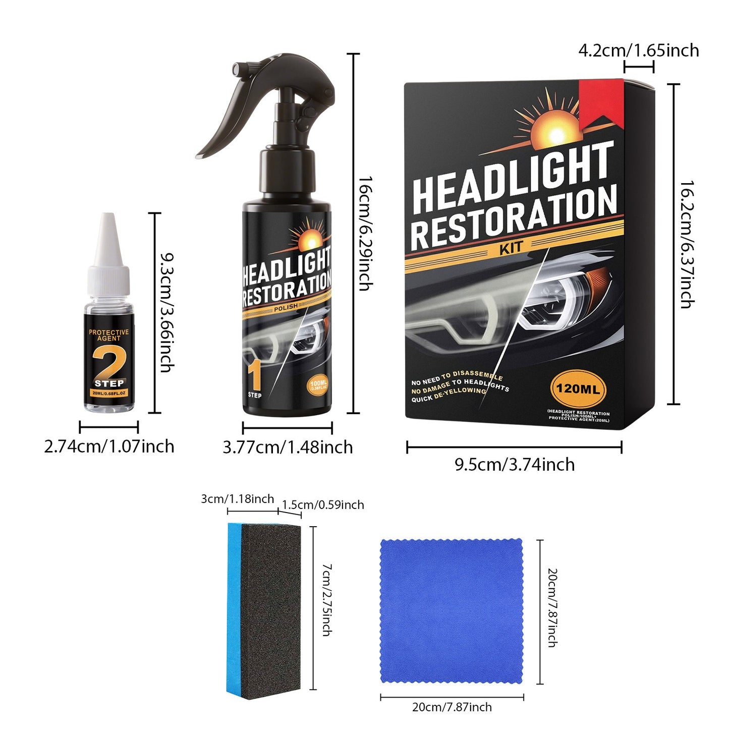🔥Last Day 49% OFF - Car Headlight Restoration Kit