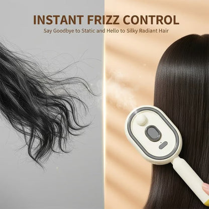 💨 Electric Spray Air Cushion Massage Comb |💆‍♀️ Anti-Static Detangling Hair Brush with Soothing Mist
