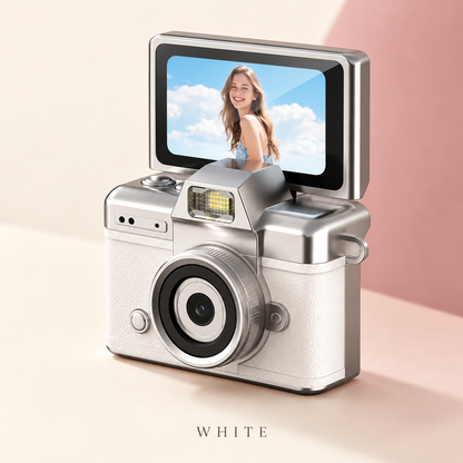 📸 Mini Keychain Digital Camera with Flip-Up Screen
