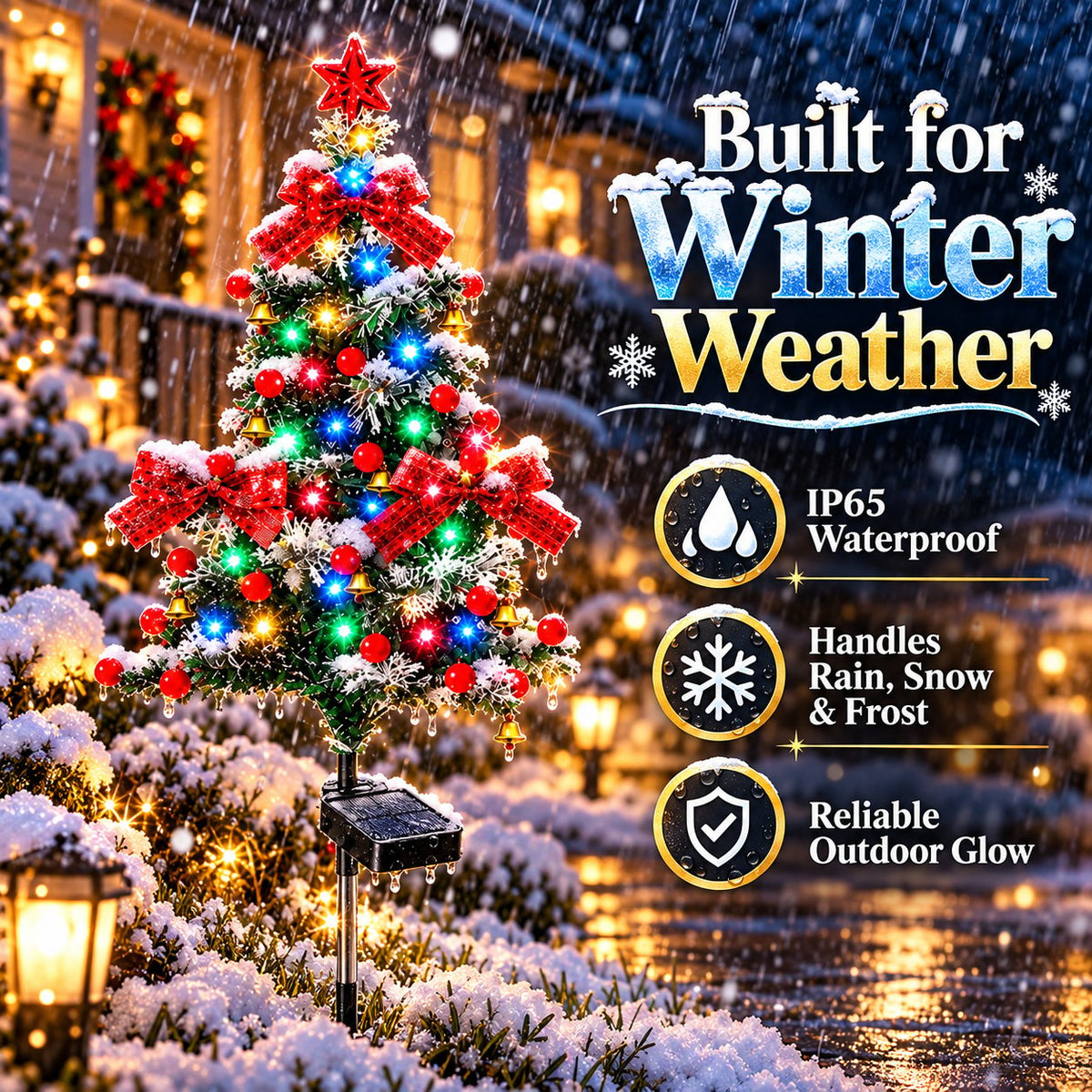 🔥Solar Cedar Christmas Tree Lights | Festive Outdoor Holiday Decor