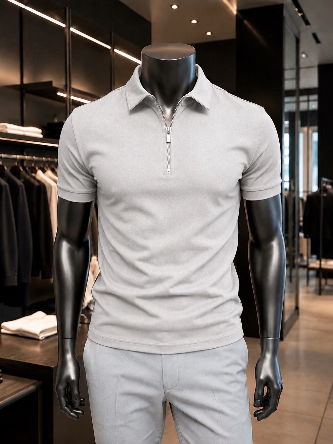 Men's Quarter Zip Polo Shirt | Lightweight, Breathable & Comfortable 👕 Buy 2 Get FREE Shipping