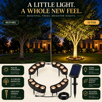 Garden lighting before and after