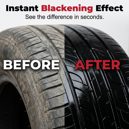 🖤 Instant Black Tire Polishing Paste – Darker, Deeper, Wetter Shine in One Wipe! ✨🚗