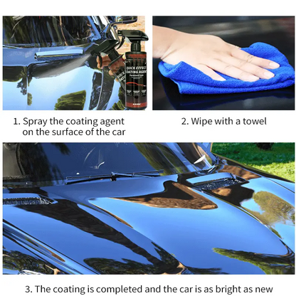 🔥3-in-1 Quick Effect Car Coating Spray ✨ High Protection Quick Coat & Ceramic Shield for Car Paint 🚗💎