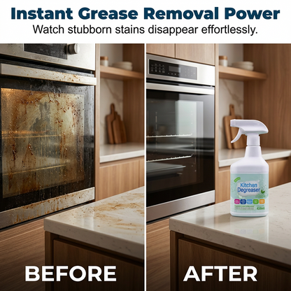 Heavy-Duty Kitchen Degreaser Spray 💨 Ultra-Fast Grease & Grime Remover for Stovetops & Ovens ✨