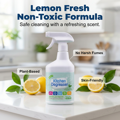 Heavy-Duty Kitchen Degreaser Spray 💨 Ultra-Fast Grease & Grime Remover for Stovetops & Ovens ✨