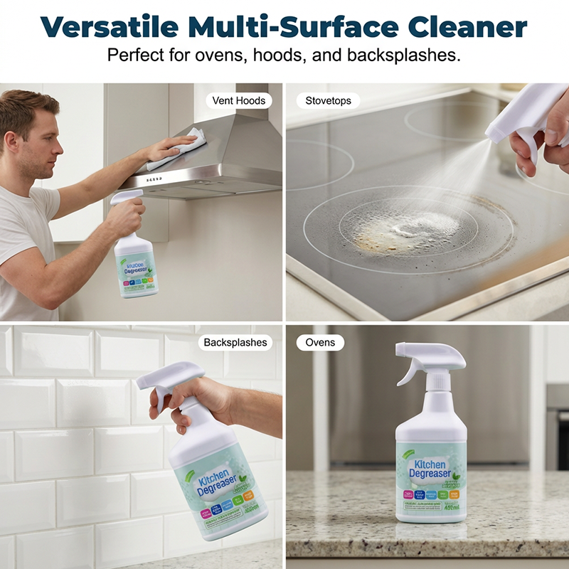 Heavy-Duty Kitchen Degreaser Spray 💨 Ultra-Fast Grease & Grime Remover for Stovetops & Ovens ✨