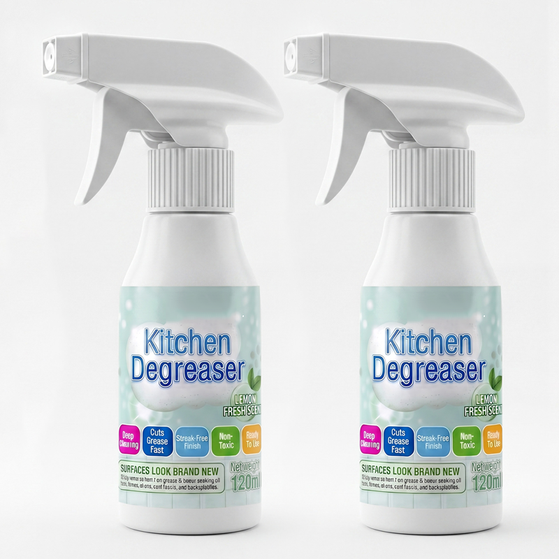 Heavy-Duty Kitchen Degreaser Spray 💨 Ultra-Fast Grease & Grime Remover for Stovetops & Ovens ✨