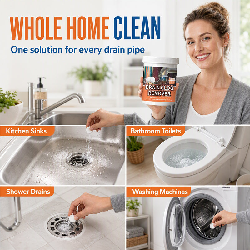 🫧 Effervescent Drain Cleaner Tablets – Easy Drop-In Solution for Clogs & Odors