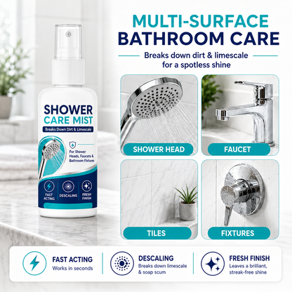 🚿✨Fast-Acting Shower Limescale Remover Spray – Dissolves stubborn mineral deposits & hard water stains. just spray & wipe! 🧼💪