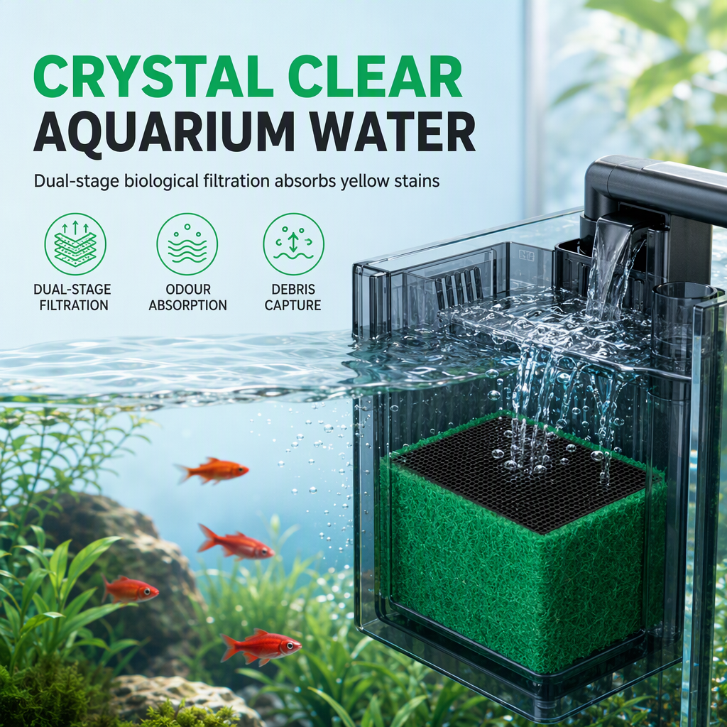 🐠 Activated Carbon Aquarium Filter Cube Block - Water Clarifier & Purifier 🧪