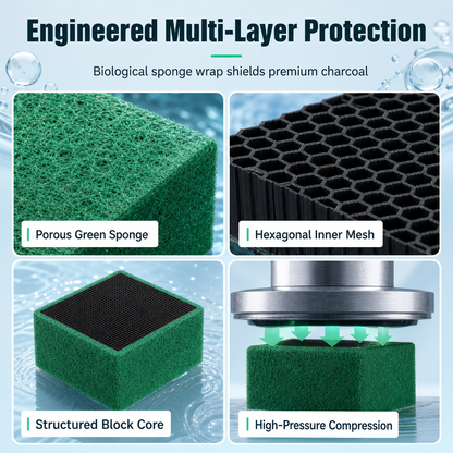 🐠 Activated Carbon Aquarium Filter Cube Block - Water Clarifier & Purifier 🧪